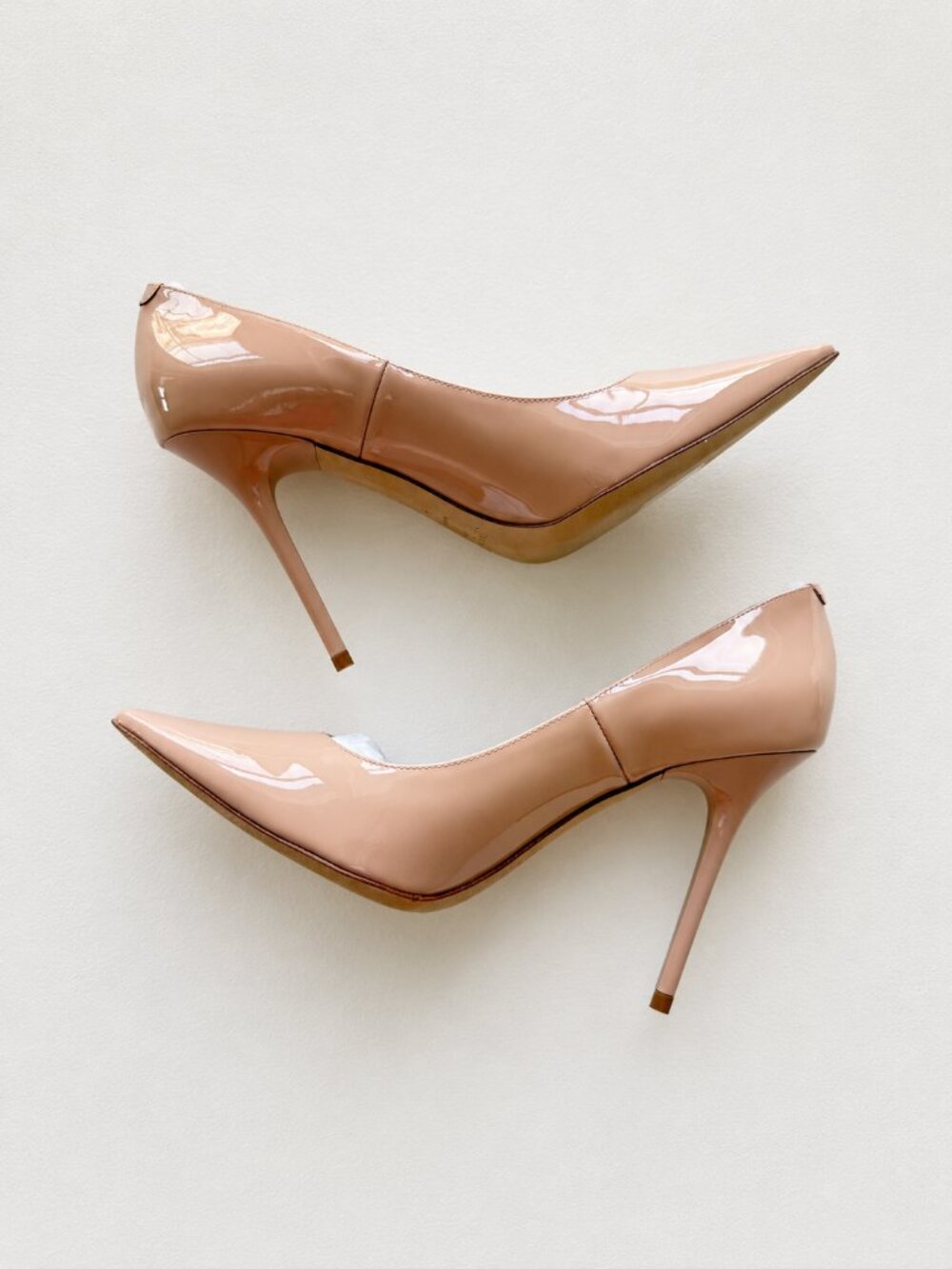 NIB Jimmy Choo Women's Abel Patent Leather Pointy Toe Pumps Powder Pink Size 36 - Picture 4 of 10